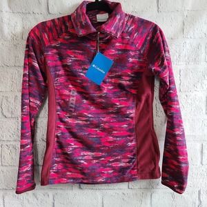 Women's Columbia Fleece Arctic Air Printed Half Zip NWT SZ XS
